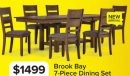 Brook Bay 7 Piece Extendable Dining Set - Sand, Brown