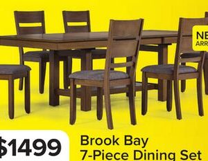 Brook Bay 7 Piece Extendable Dining Set - Sand, Brown