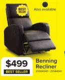 Benning Recliner - Dark Brown