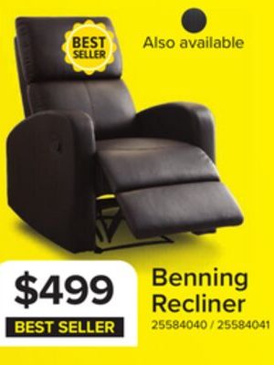 Benning Recliner - Dark Brown