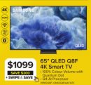Samsung 65" 4K Smart Q8F QLED TV - QN65Q8FAAFXZC