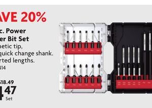24 Pc. Power Driver Bit Set