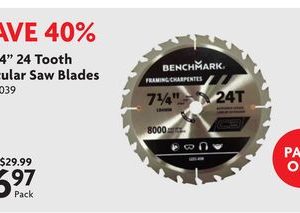 7-1/4" 24 Tooth Circular Saw Blades